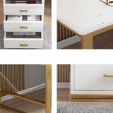 29.5 "H Glam Executive Desk rechthoekig schrijfbureau met laden