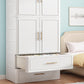 Contemporary 2-Door Wardrobe Armoire Plastic Storage Cabinet Clearhalo 'Armoires & Wardrobes' 'armoires_wardrobes' 'Bedroom Furniture' 'furn' 'furn_armoires_wardrobes' 'Furniture' 1200x1200_3ed781cb-1f66-4edf-a8f7-789fe8abccbe