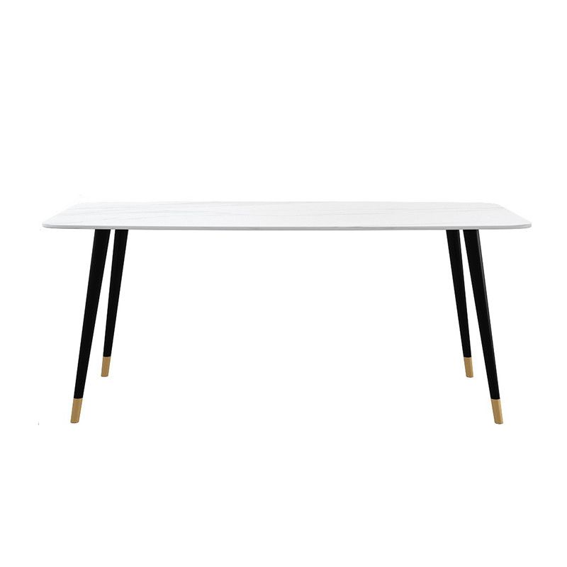 Industrial Sintered Stone Dining Table Rectangle Table with 4 Legs Clearhalo 'Dining Tables & Seating' 'Dining Tables' 'dining_table' 'furn' 'furn_dining_table' 'Furniture' 'Kitchen & Dining Furniture' 1200x1200_3ed8c013-f187-4f84-beee-417eb33d704b