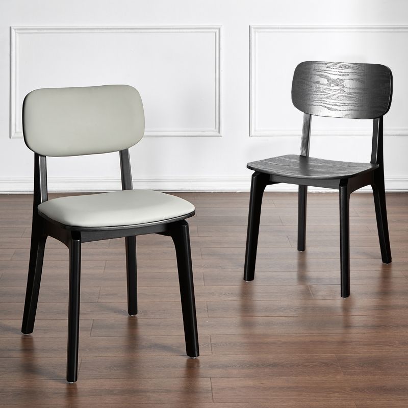 Contemporary Kitchen Dining Side Chair Opening Back Solid Wood Dining Side Chair Clearhalo ' kitchen&dining_furn' 'Dining Chairs' 'Dining Tables & Seating' 'dining_chair' 'furn' 'furn_dining_chair' 'Furniture' 'furniture_dining_chair' 'Kitchen & Dining Furniture' 'kitchen' 1200x1200_3edc2399-d18b-43b8-929f-d733f4a38a7c