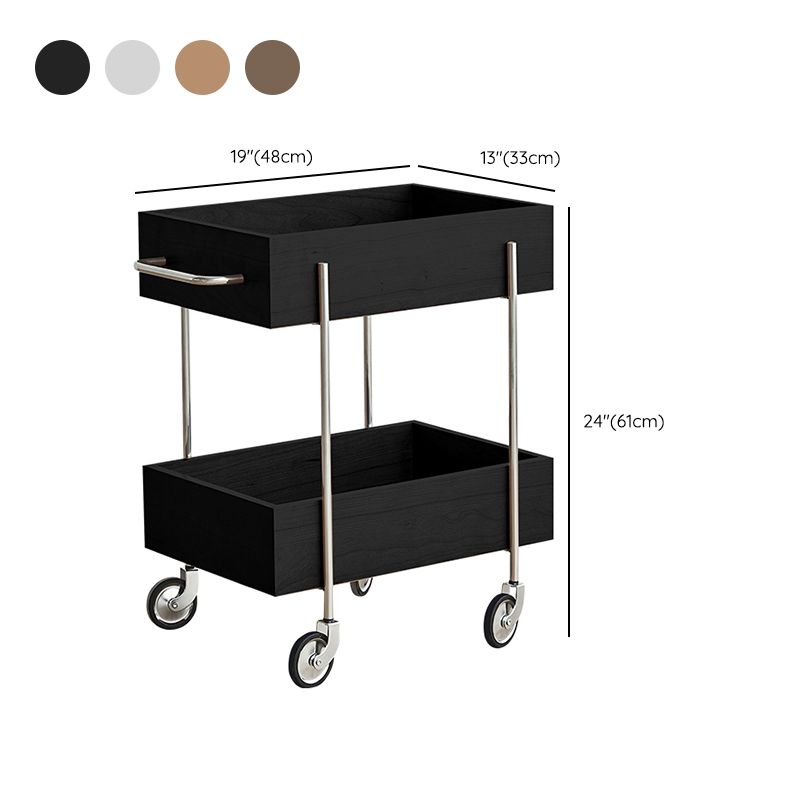 Industrial Sofa Side Accent Table with 2 Shelves in Wood for Living Room Clearhalo 'Coffee & Accent Tables' 'End & Side Tables' 'end_side_tables' 'furn' 'furn_end_side_tables' 'Furniture' 'Living Room Furniture' 1200x1200_3edc8589-f877-4df1-b751-f4c7512f7325