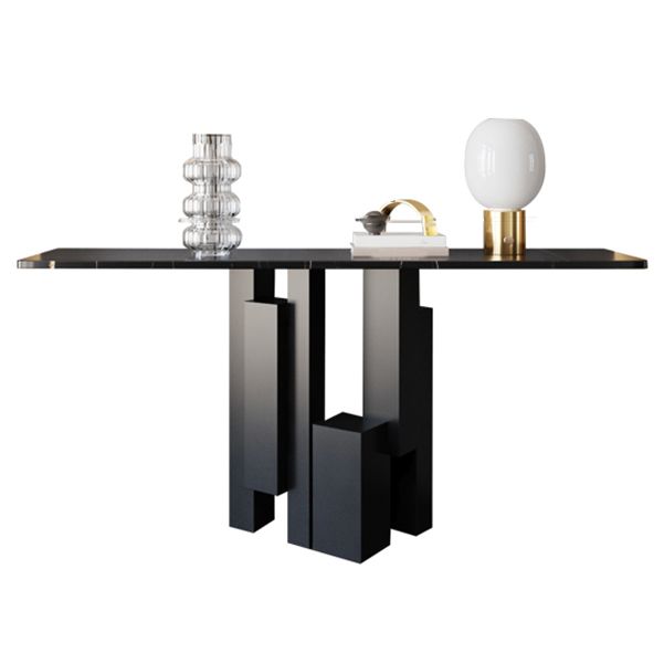 Table de la console moderne en pierre 1 étagère 13,78 "table d'accent de large pour hall