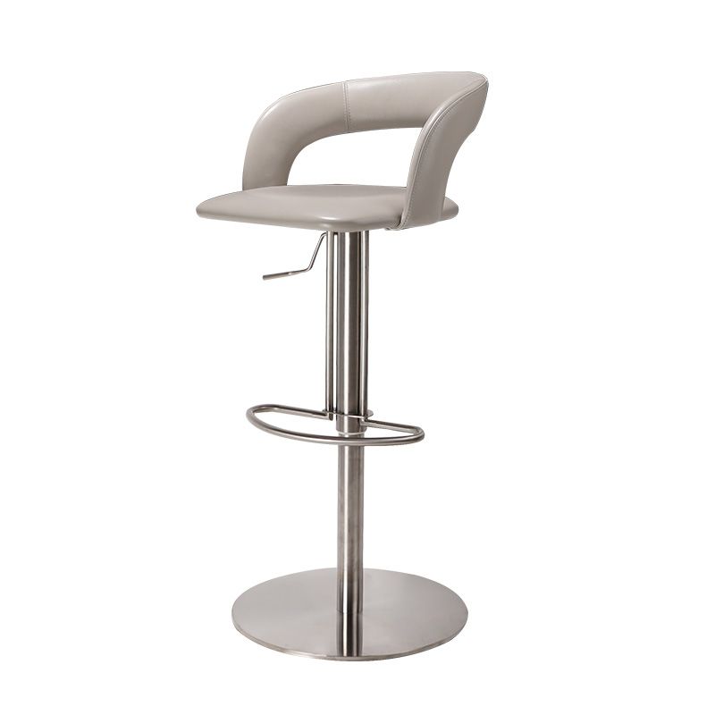 Leather Bar Stool Low Back Counter Stool for Bristol with Swivel