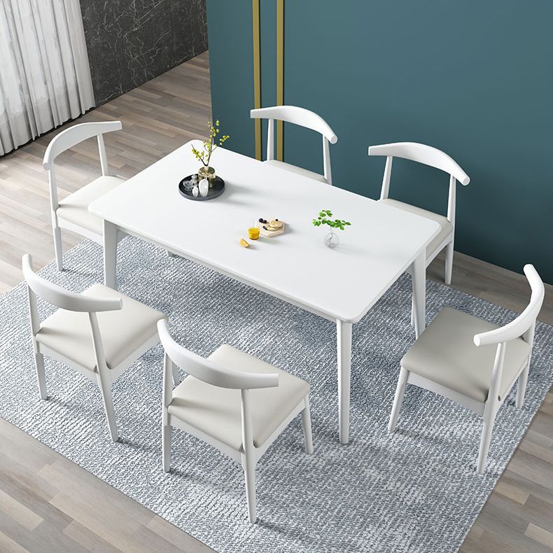 Contemporary Solid Wood Rectangle Shape Dining Table Standard Dining Table with 4 Legs Base Clearhalo ' dining_table' 'Dining Tables & Seating' 'Dining Tables' 'furn' 'furn_dining_table' 'Furniture' 'furniture_dining_table' 'Kitchen & Dining Furniture' 'kitchen&dining_furn' 'kitchen' 'kitchen_dining_table' 1200x1200_3edf1915-735c-464a-890d-3c264a0618df