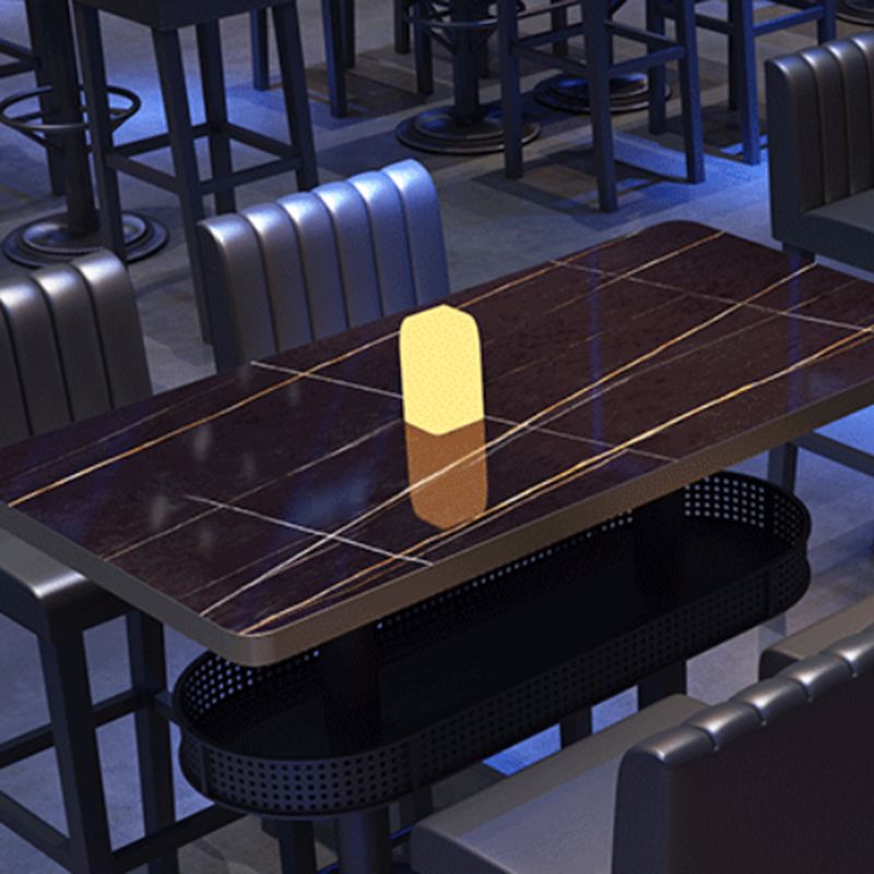 Mesa de bar de estilo industrial, sala de estar, escritorio de bar bistró con almacenamiento