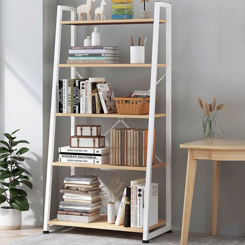 Industrial Vertical Open Bookshelf Metal Frame Manufactured Wood Shelf Bookshelf Clearhalo 'Bookcases' 'furn' 'furn_bookcases' 'Furniture' 'furniture_bookcases' 'kitchen' 'kitchen_bookcases' 'Living Room Furniture' 'Office Furniture' 1200x1200_3edf3e99-2298-46a0-ac16-2df7a2bffec6