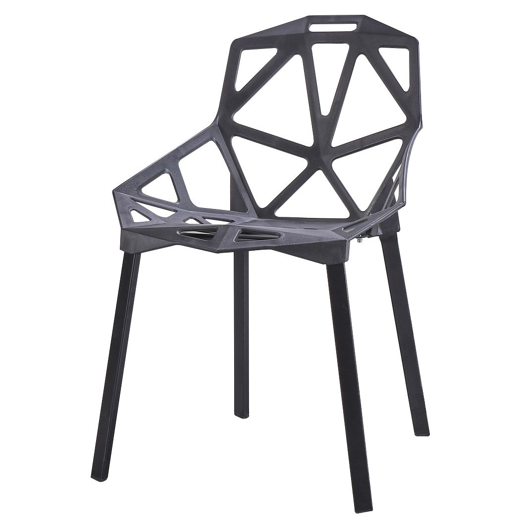 Contemporary Kitchen Plastic Armless Dining chair Cross Back Side Chair for Home Use Clearhalo ' kitchen&dining_furn' 'Dining Chairs' 'Dining Tables & Seating' 'dining_chair' 'furn' 'furn_dining_chair' 'Furniture' 'furniture_dining_chair' 'Kitchen & Dining Furniture' 'kitchen' 1200x1200_3ee0260b-6fd6-4e0c-8c4b-5b1aaadf2baf
