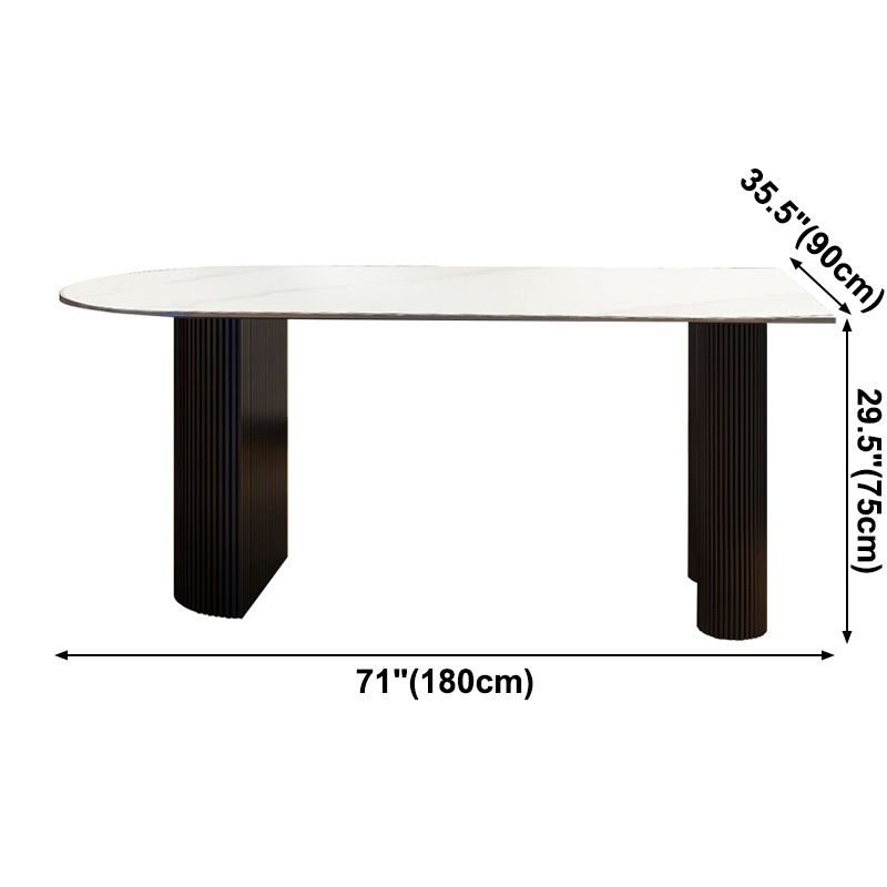 Modern Style Sintered Stone Dinner Room Kitchen Table White Table with Wooden Base Clearhalo ' dining_table' 'Dining Tables & Seating' 'Dining Tables' 'furn' 'furn_dining_table' 'Furniture' 'furniture_dining_table' 'Kitchen & Dining Furniture' 'kitchen&dining_furn' 'kitchen' 'kitchen_dining_table' 1200x1200_3ee0fed7-b8a4-4488-939a-9c3a418ba064