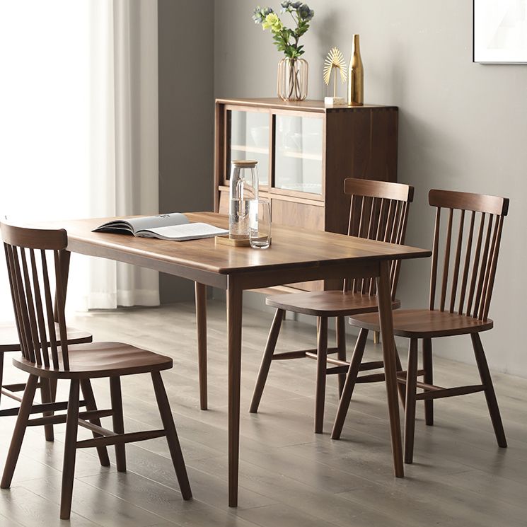 Contemporary Solid Wood Top Dining Room Furniture with Wooden 4 Legs Table Dinette Set Clearhalo 'Dining Room Sets' 'Dining Tables & Seating' 'dining_room_set' 'furn' 'furn_dining_room_set' 'Furniture' 'furniture_dining_room_set' 'Kitchen & Dining Furniture' 'kitchen&dining_furn' 'kitchen' 1200x1200_3ee14890-cca1-4511-b091-ed7f198f92b5