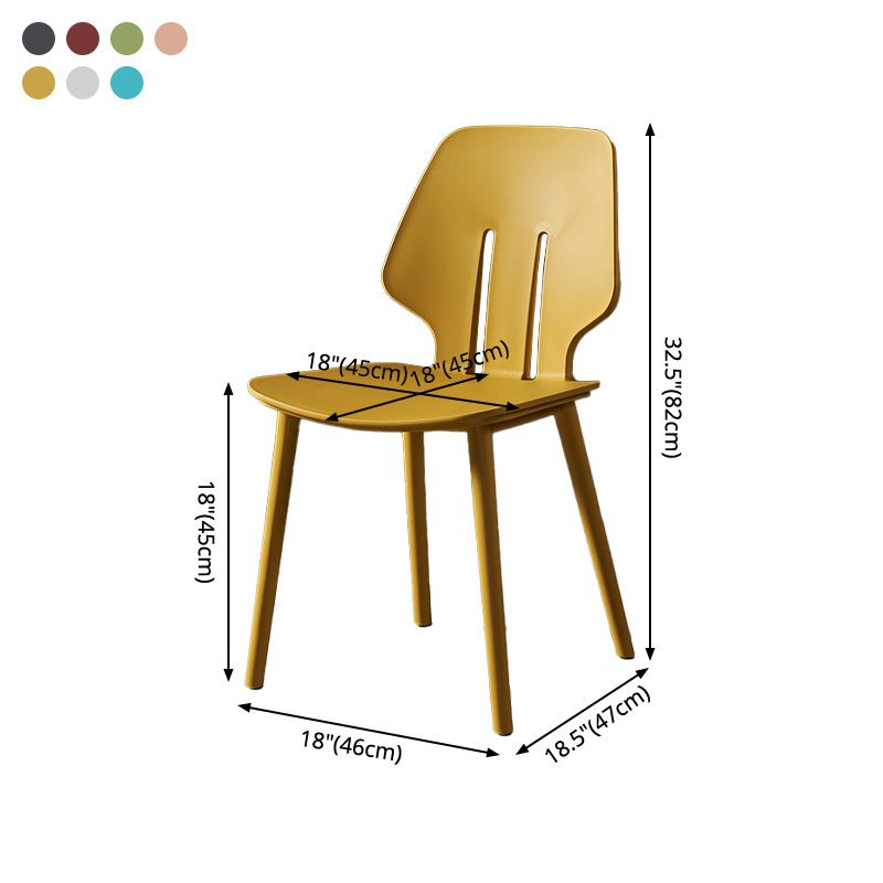 Scandinavian Armless Dining Chairs Plastic Dining Side Chairs (Set of 4) Clearhalo ' kitchen&dining_furn' 'Dining Chairs' 'Dining Tables & Seating' 'dining_chair' 'furn' 'furn_dining_chair' 'Furniture' 'furniture_dining_chair' 'Kitchen & Dining Furniture' 'kitchen' 1200x1200_3ee2ae0c-87b2-42de-80bc-2e10981d9786