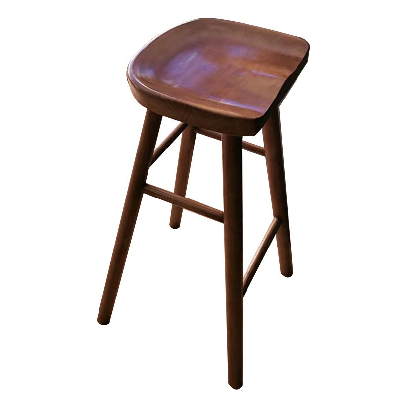 Contemporary Solid Wood Counter Stool Saddle Seat Bar Stool for Living Room Clearhalo 'Bar Furniture' 'Bar Stools' 'bar_stools' 'furn' 'furn_bar_stools' 'Furniture' 'Kitchen & Dining Furniture' 1200x1200_3ee769d1-a5c1-4bd7-844a-74ec396f9536
