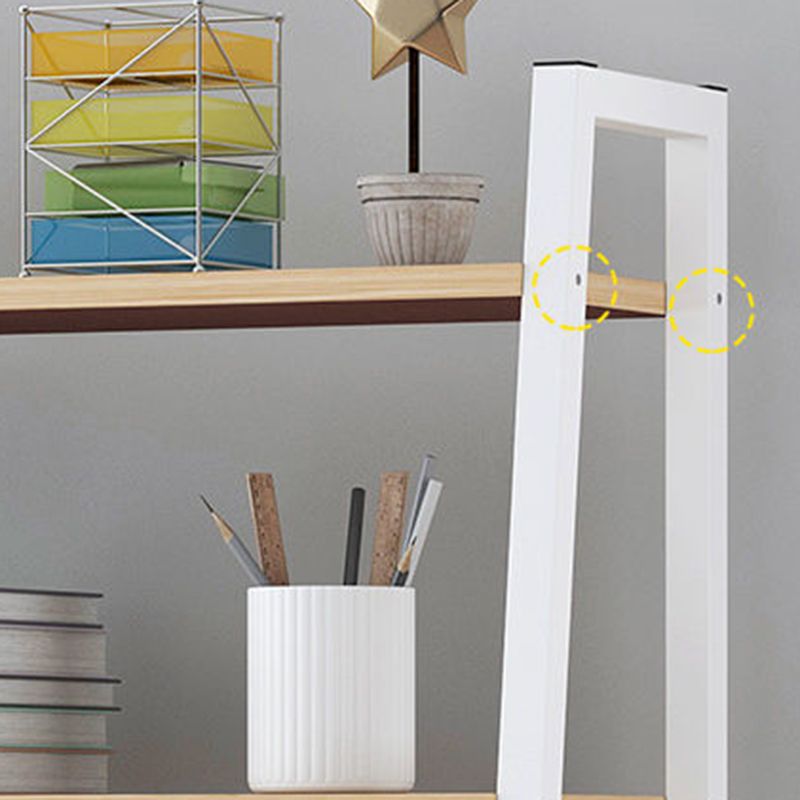 11.8 "Échelle de large étagère de livre contemporain Home Metal Libshelf