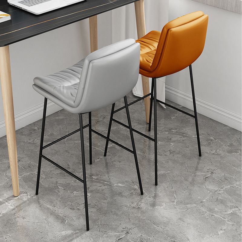 Indoor Leather Bar Stool Low Back Footrest Bucket Counter Stool with Cushion Clearhalo 'Bar Furniture' 'Bar Stools' 'bar_stools' 'furn' 'furn_bar_stools' 'furniture_bar_stools' 'Kitchen & Dining Furniture' 'kitchen&dining_furn' 'kitchen' 'kitchen_furn' Furniture' 1200x1200_3ee8c87f-dafd-4b7d-bc14-47dee74875a9