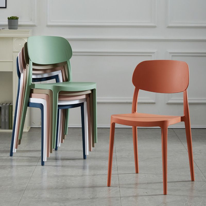 Plastic Scandinavian Armless Chair Indoor-Outdoor Open Back Chair Clearhalo 'Dining Chairs' 'Dining Tables & Seating' 'dining_chair' 'furn' 'furn_dining_chair' 'Furniture' 'furniture_dining_chair' 'Kitchen & Dining Furniture' 1200x1200_3eea96e2-438e-4ed9-83fd-6a12d15c417a