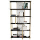 11.81"W 78.74"H Bookcase Glam Style Open Back Bookshelf for Study Room Home Office Clearhalo 'Bookcases' 'furn' 'furn_bookcases' 'Furniture' 'furniture_bookcases' 'kitchen' 'kitchen_bookcases' 'Living Room Furniture' 'Office Furniture' 1200x1200_3eecb45b-46ec-4783-9bb5-f13488eafdad