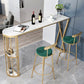 1/3 Pieces Glam Iron Bar Table Set Sintered Stone Top Bistro Set with Shelf Clearhalo 'Bar Furniture' 'furn' 'furn_home_bar_bar_sets' 'Furniture' 'Home Bars & Bar Sets' 'home_bar_bar_sets' 'Kitchen & Dining Furniture' 1200x1200_3eed3207-7dee-4e89-9b3c-eb80e255a8bb
