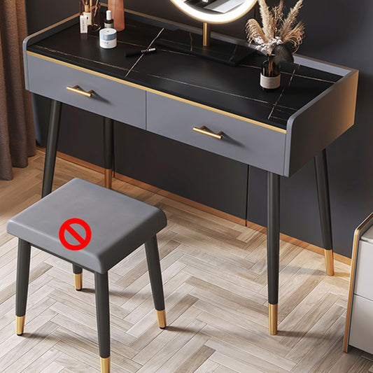 Grauer Eitelkeit Schlafzimmer Stein Top Make-up Eitelkeit mit Lagerschubladen