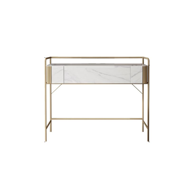 1 Storage Drawer Make-up Vanity Metal and Stone Dressing Table Clearhalo 'Bedroom Furniture' 'furn' 'furn_makeup_vanities' 'Furniture' 'Makeup Vanities' 'makeup_vanities' 1200x1200_3eedce7d-3c1b-4a3d-bb5d-2556fffc0bc1