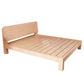 Scandinavian Solid Wood Panel Bed with Rectangular Headboard