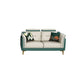 Stain-Resistant Faux Leather Sofa Living Room Green and Beige Couch with Flared Arms Clearhalo 'furn' 'furn_sofas' 'Furniture' 'furniture_sofas' 'Living Room Furniture' 'Sofa' 'sofas' 1200x1200_3eeee72d-9675-41dc-b05f-3b48af75af6b