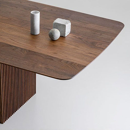Solid Wood Modern Dining Table Rectangle Kitchen Furniture with Double Pedestal Base Clearhalo 'Dining Tables & Seating' 'Dining Tables' 'dining_table' 'furn' 'furn_dining_table' 'Furniture' 'furniture_dining_table' 'Kitchen & Dining Furniture' 'kitchen' 'kitchen_dining_table' 1200x1200_3ef0fbc3-afcd-442e-a6f3-870f1b7a3440