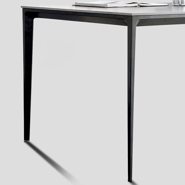 Industrial Style Home Sintered Stone Dining Table Metallic Base Rectangle Table Clearhalo ' dining_table' 'Dining Tables & Seating' 'Dining Tables' 'furn' 'furn_dining_table' 'Furniture' 'furniture_dining_table' 'Kitchen & Dining Furniture' 'kitchen&dining_furn' 'kitchen' 'kitchen_dining_table' 1200x1200_3ef11931-0682-44ea-aeec-4c2e3218f011