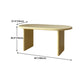 Contemporary Style Oval Writing Desk Pine Solid Wood Home Office Desk