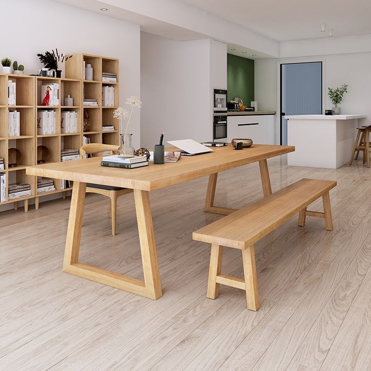 Scrivania da ufficio a slitta in stile moderno scrivania rettangolare in legno massiccio per casa