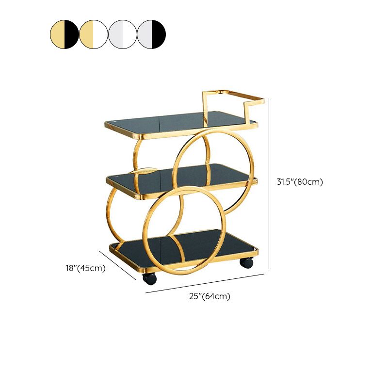 Home Dining Rectangular Prep Table Modern 3-Tier Kitchen Trolley Clearhalo 'furn' 'furn_kitchen_islands_carts' 'Furniture' 'Kitchen & Dining Furniture' 'Kitchen Islands & Carts' 'kitchen_islands_carts' 1200x1200_3ef1c3a4-fac7-4e9f-8458-3a6b7f0f79c9