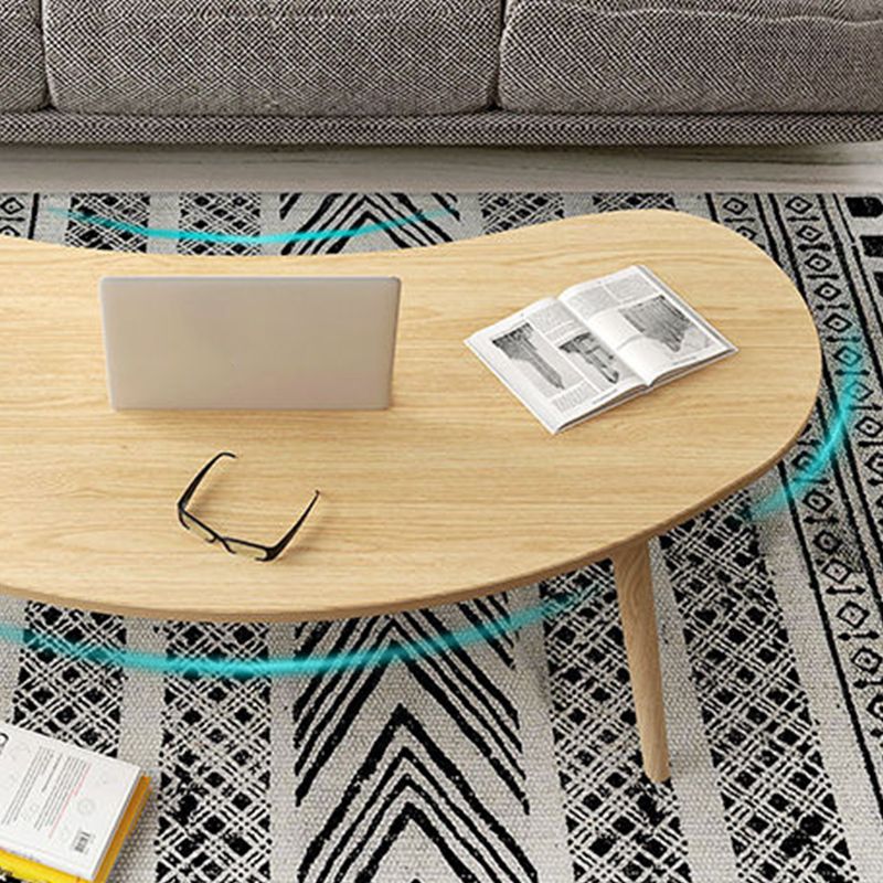 15.7"H Modern 4 Legs Wood Base White/Pink/Natural Irregular Top Coffee Table Clearhalo 'Coffee & Accent Tables' 'Coffee Tables' 'coffee_tables' 'furn' 'furn_coffee_tables' 'Furniture' 'Living Room Furniture' 1200x1200_3ef342cb-496f-4d0b-b09b-58fb14bfe769