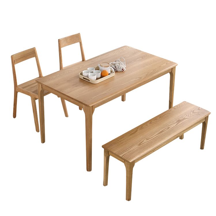 Rectangle Oak Wood Dining Table Modern Kitchen Table in Nature with 4 Legs Clearhalo ' dining_table' 'Dining Tables & Seating' 'Dining Tables' 'furn' 'furn_dining_table' 'Furniture' 'furniture_dining_table' 'Kitchen & Dining Furniture' 'kitchen&dining_furn' 'kitchen' 'kitchen_dining_table' 1200x1200_3ef34415-416e-4c6f-a180-03a21cc2945d