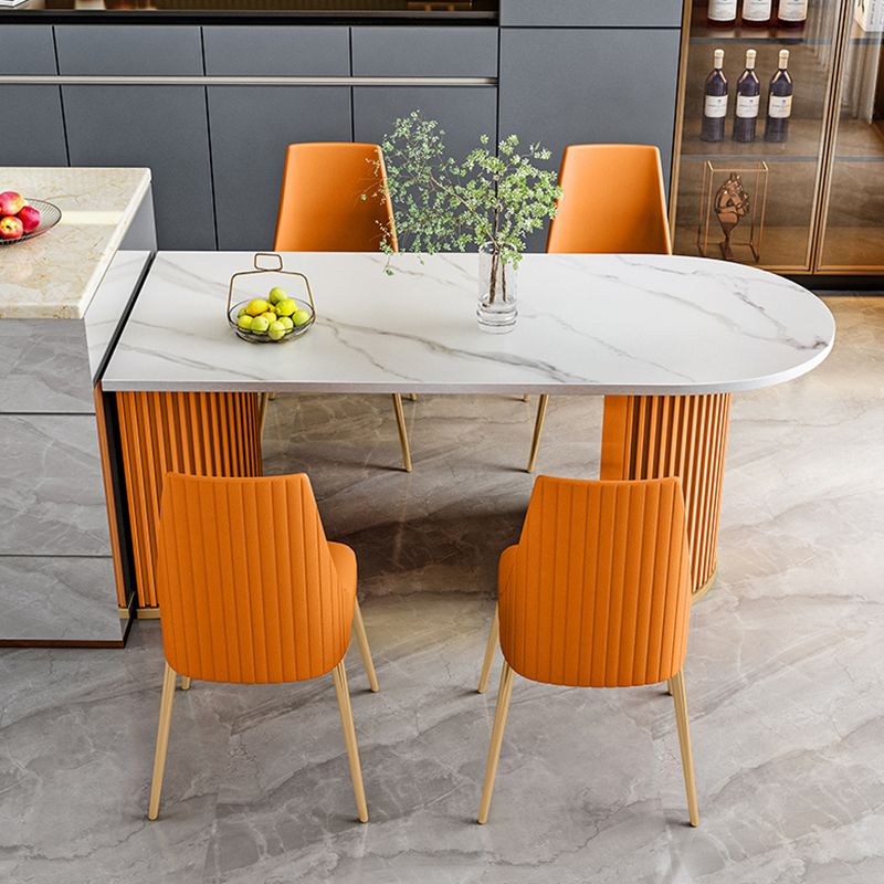 Metal Contemporary Free Form Dining Table Sintered Stone Table for Kitchen and Dining Room Clearhalo ' dining_table' 'Dining Tables & Seating' 'Dining Tables' 'furn' 'furn_dining_table' 'Furniture' 'furniture_dining_table' 'Kitchen & Dining Furniture' 'kitchen&dining_furn' 'kitchen' 'kitchen_dining_table' 1200x1200_3ef38bed-4b3a-4b0d-b512-f15fed01f3e9