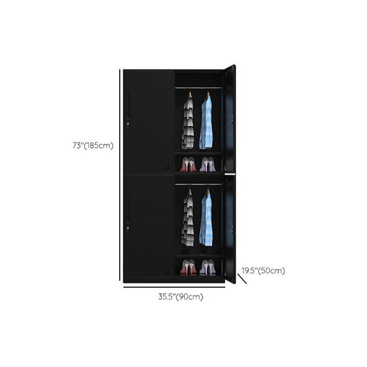 Armadio per armadio nero con armadio per armadio in acciaio