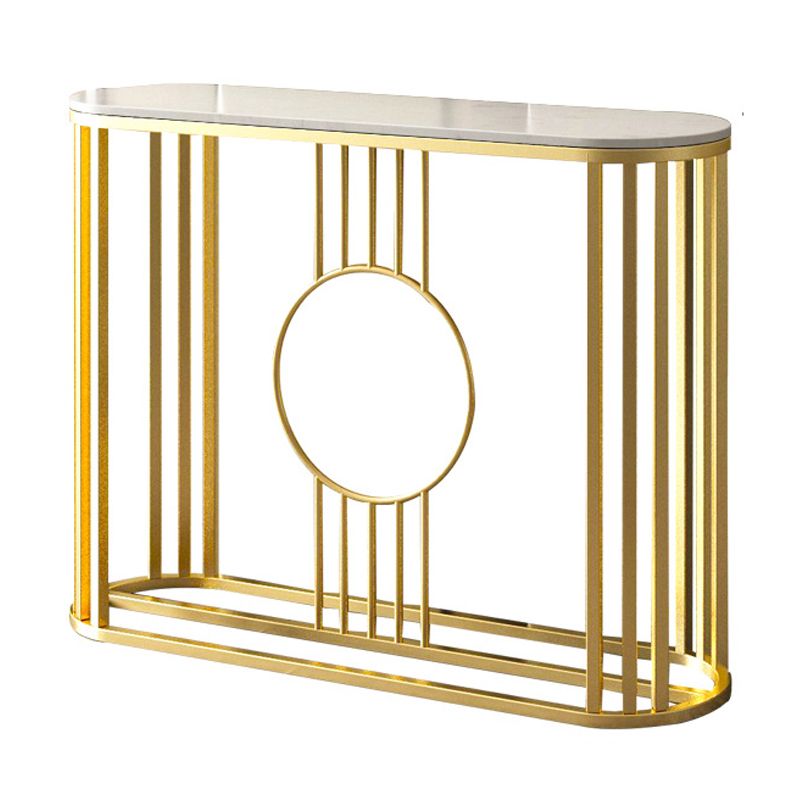 Tavolo console in marmo glam tavolo da divano console a cornice dorata per sala