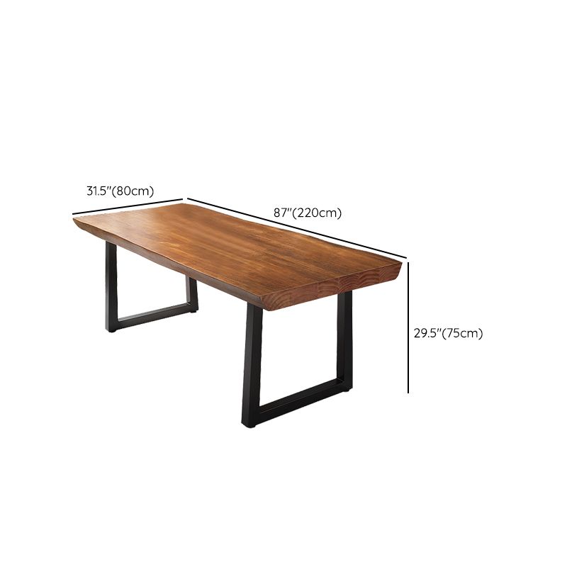 Rechteck -Büroschreibtisch mit industriellem Schreibtisch mit Metallbeinen