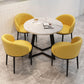 5 Piece Round Shape Contemporary Dining Room Chair and Table Set