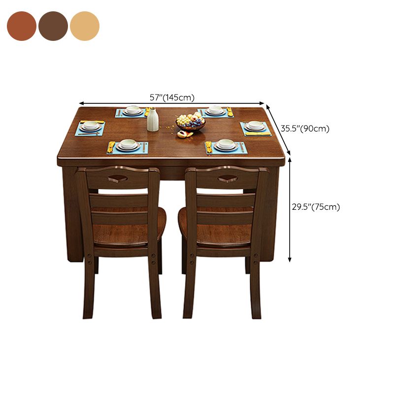 Solid Wood Dining Table Modern Rectangle Dining Table for Dining Room