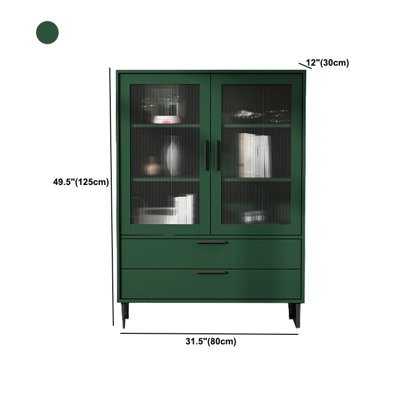Contemporary Wooden Accent Cabinet with Glass Door and 2 Drawers Clearhalo 'Cabinets & Chests' 'cabinets_chests' 'furn' 'furn_cabinets_chests' 'Furniture' 'Living Room Furniture' 1200x1200_3efa0f76-27c1-454a-9fe6-0f6530b74a56