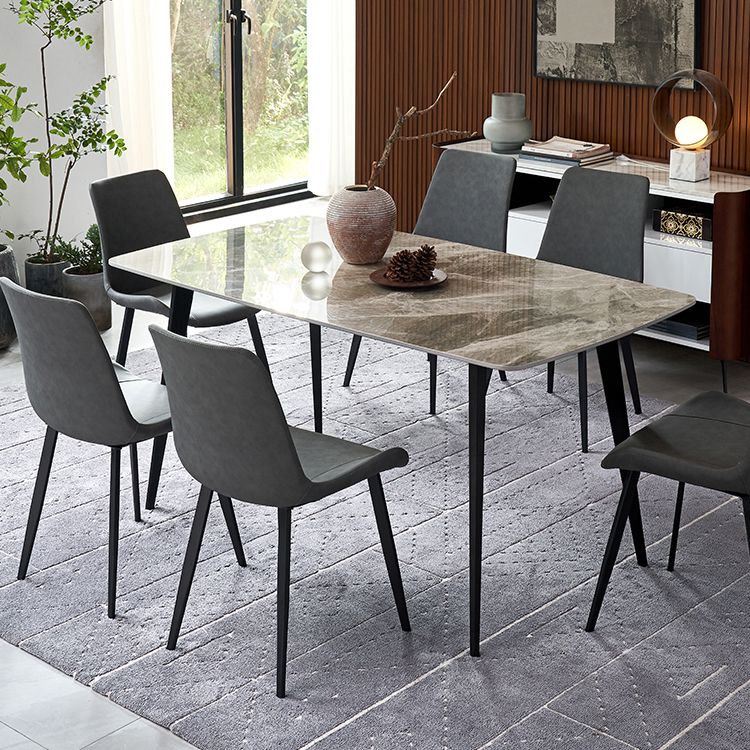 Metal Modern Rectangle Dining Table Sintered Stone Dining Table for Kitchen and Dining Room Clearhalo ' dining_table' 'Dining Tables & Seating' 'Dining Tables' 'furn' 'furn_dining_table' 'Furniture' 'furniture_dining_table' 'Kitchen & Dining Furniture' 'kitchen&dining_furn' 'kitchen' 'kitchen_dining_table' 1200x1200_3efb6488-d5cc-4707-8d43-d1d05d183e99