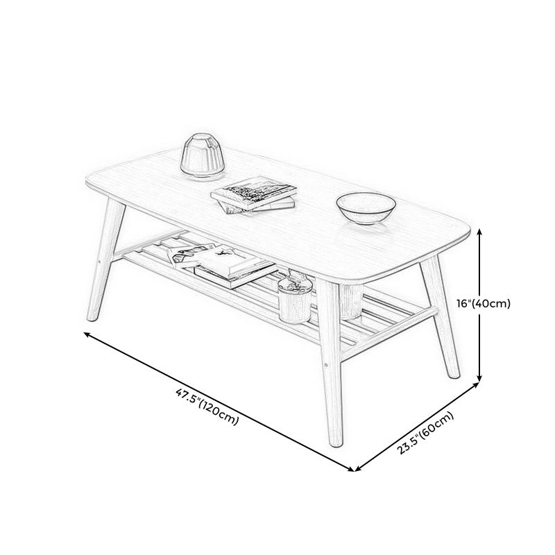 Modern Bamboo Wood/walnut Ribbon Storage Space Rectangular Coffee Table Clearhalo 'Coffee & Accent Tables' 'Coffee Tables' 'coffee_tables' 'furn' 'furn_coffee_tables' 'Furniture' 'furniture_coffee_tables' 'Living Room Furniture' 1200x1200_3efbe5cf-970b-49ac-afcb-f689dbedf2bd