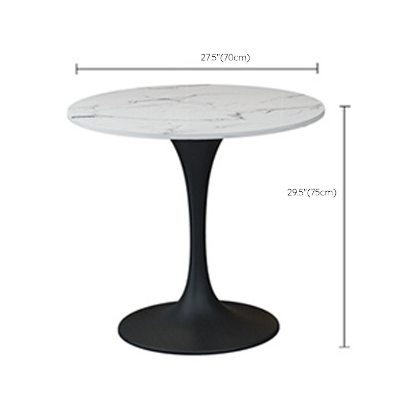 Glam Metal Dinette Table Gesinterde stenen eettafel voor thuisgebruik