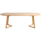 Mesa de comedor de madera maciza oval