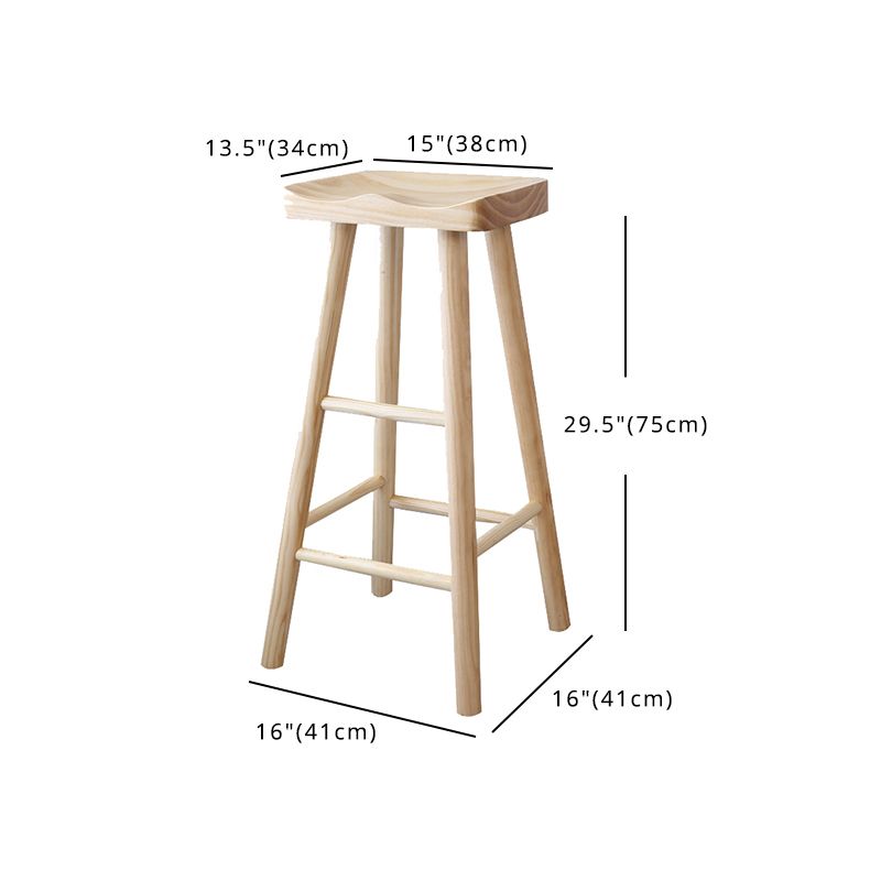 Contemporary Wood Counter Bar Stool Backless Saddle Seat Bar Stool with Footrest Clearhalo 'Bar Furniture' 'Bar Stools' 'bar_stools' 'furn' 'furn_bar_stools' 'furniture_bar_stools' 'Kitchen & Dining Furniture' 'kitchen&dining_furn' 'kitchen' 'kitchen_furn' Furniture' 1200x1200_3eff74d5-c108-4d02-a5fc-95e51a0869df