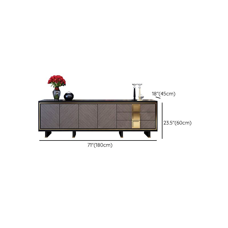 Glam TV Stand Console Enclosed Storage TV Media Stand with Drawers Clearhalo 'furn' 'furn_tv_stands_entertainment_centers' 'Furniture' 'Living Room Furniture' 'TV Stands & Entertainment Centers' 'TV Stands & Media Storage Furniture' 'tv_stands_entertainment_centers' 1200x1200_3f01e27e-1b37-4ded-a912-3b5af22c1711