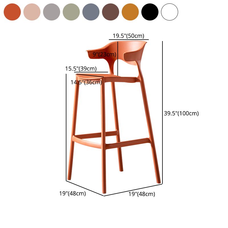 30 inch Plastic Scandinavian Armless Stool Low Back Bar Stool for Kitchen Clearhalo 'Bar Furniture' 'Bar Stools' 'bar_stools' 'furn' 'furn_bar_stools' 'furniture_bar_stools' 'Kitchen & Dining Furniture' 'kitchen&dining_furn' 'kitchen' 'kitchen_furn' Furniture' 1200x1200_3f024f70-7100-442e-a113-d958e2b51bfa