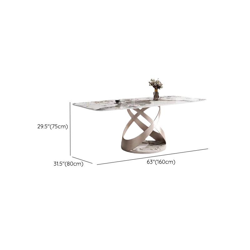 Minimaliste 1/4/5/7 Pièces meubles Rectangle Table à manger Rectangle Ensemble en blanc