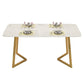 Minimalist White Sintered Stone Dining Table Rectangle Standard Dining Table with Double Pedestal Clearhalo ' dining_table' 'Dining Tables & Seating' 'Dining Tables' 'Furniture' 'furniture_dining_table' 'Kitchen & Dining Furniture' 'kitchen&dining_furn' 'kitchen' 'kitchen_dining_table' 1200x1200_3f06a605-8284-4c39-9bf3-8fa0e8989420