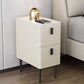 Stone Top Night Tisch moderne 22 Zoll H 2-Drawer Imitation Holz Nachttisch mit Beinen