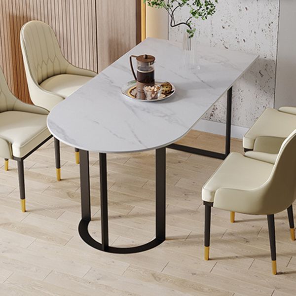 Stone Top Dining Table Traditional Luxury Dining Table with Sled Base Clearhalo ' dining_table' 'Dining Tables & Seating' 'Dining Tables' 'furn' 'furn_dining_table' 'Furniture' 'furniture_dining_table' 'Kitchen & Dining Furniture' 'kitchen&dining_furn' 'kitchen' 'kitchen_dining_table' 1200x1200_3f07f250-20ff-4797-9acd-7ee756dd727e