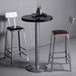 Set tavolo da bar in legno massello stile industriale da 1/2/3 pezzi